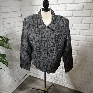 Soft Works Ladies Size 16 Black Made in Canada Full Zip Jacket